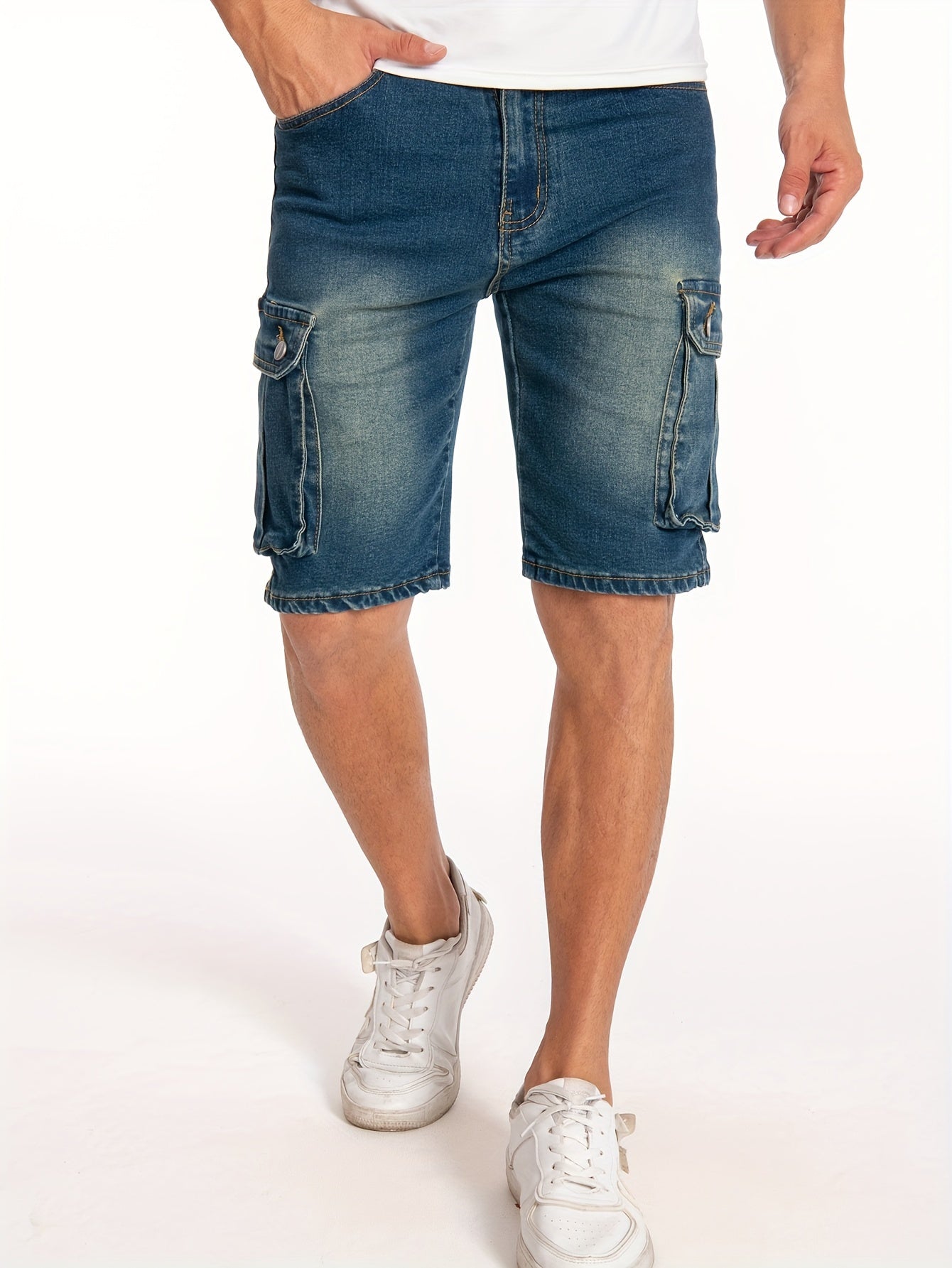 Vintage denim shorts for men