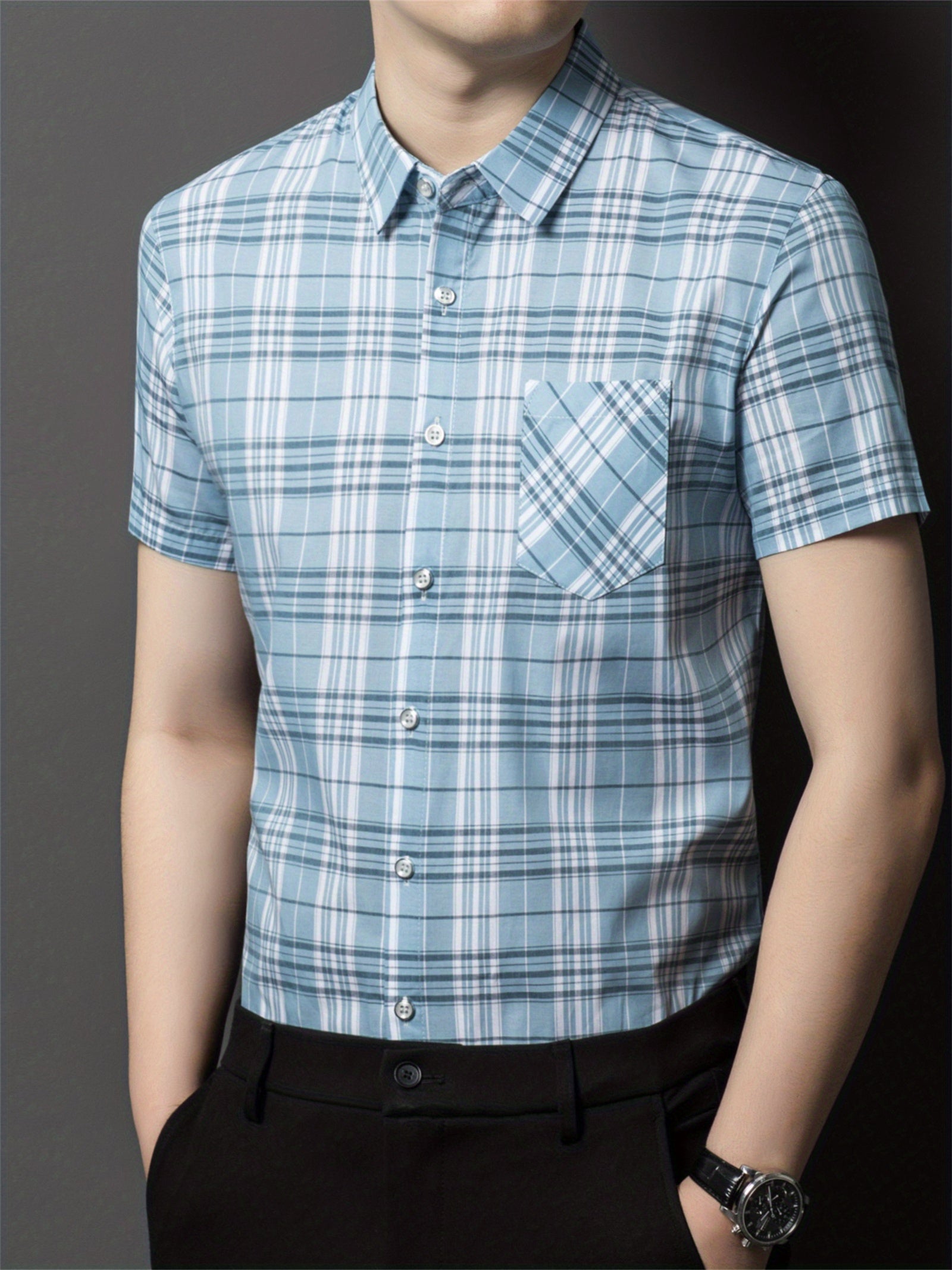 RENS | Checked shirt with short sleeves