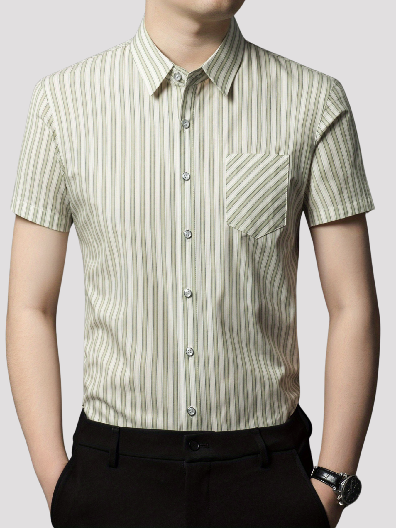 LOEK | Striped Shirt with short sleeves