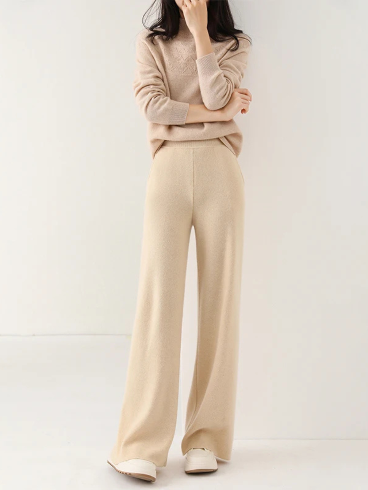 Palazzo Trousers made of wool