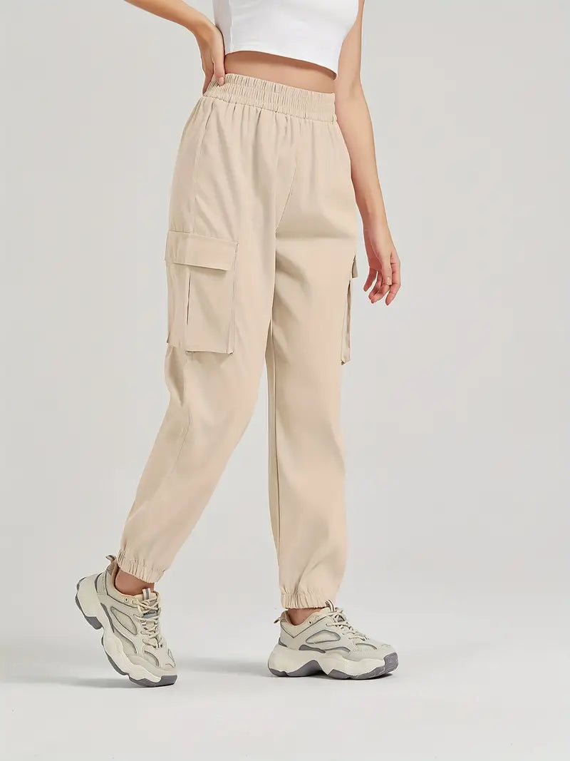 Jogger cargo pants with elastic waist