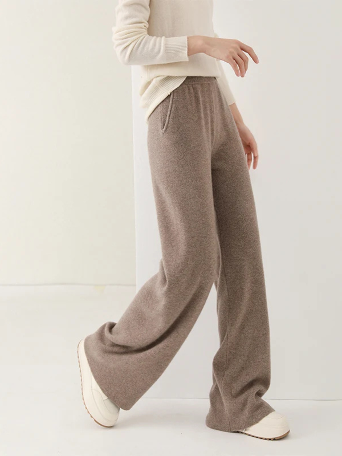 Palazzo Trousers made of wool