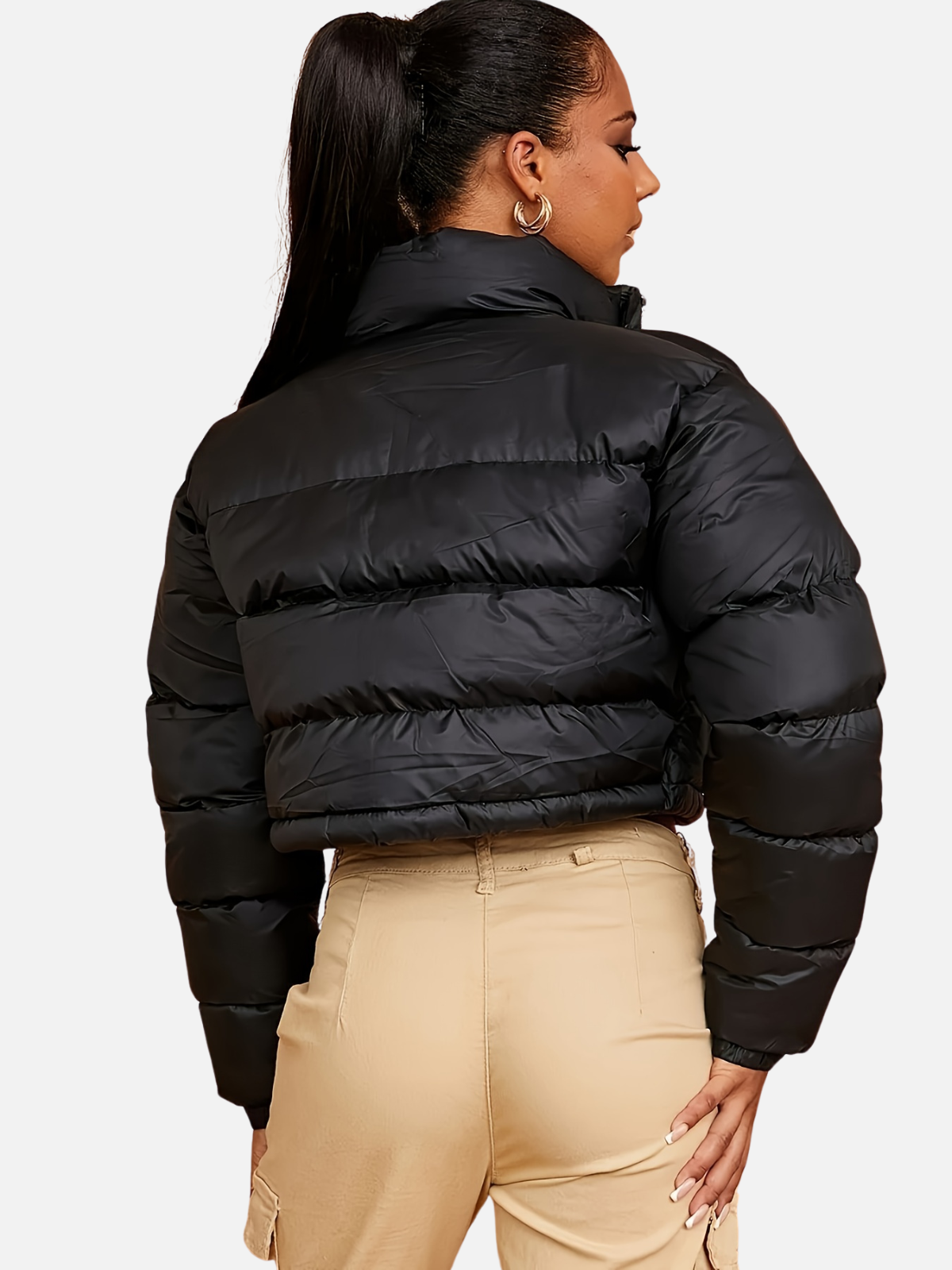 Casual puffer jacket | with drawstring