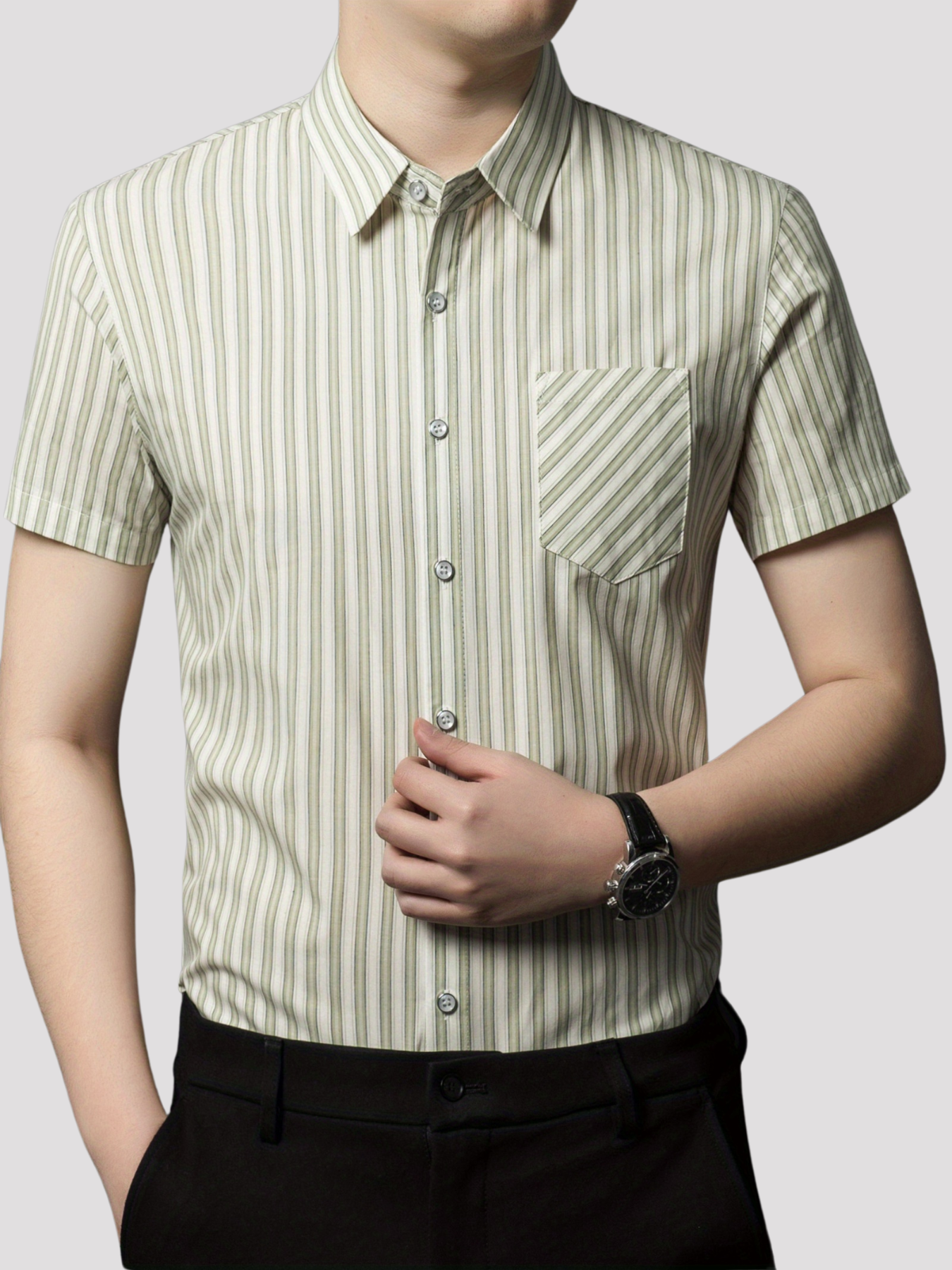 LOEK | Striped Shirt with short sleeves