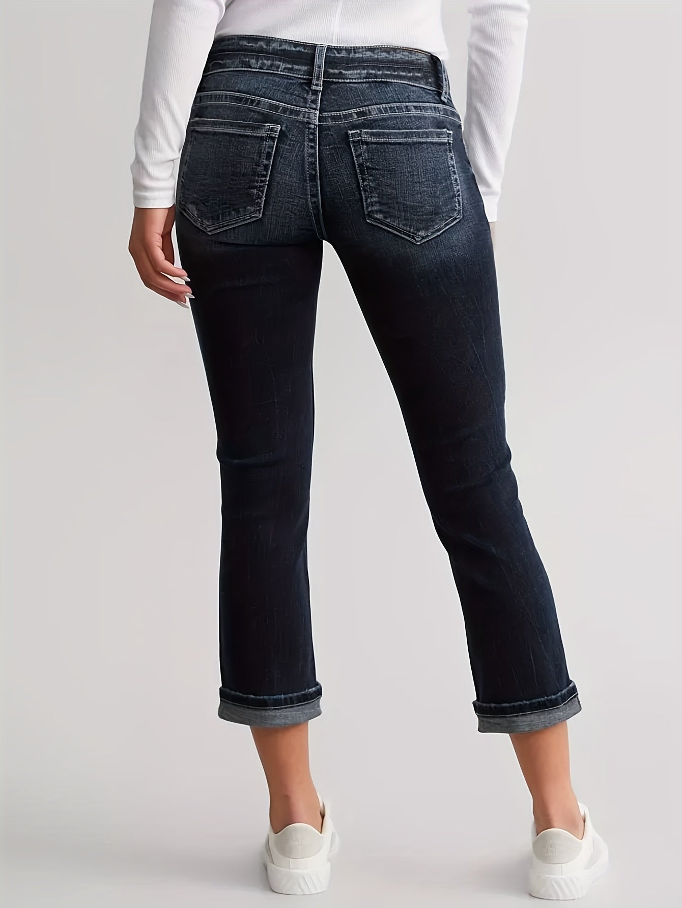 High Waist Capri Jeans | Retro Style