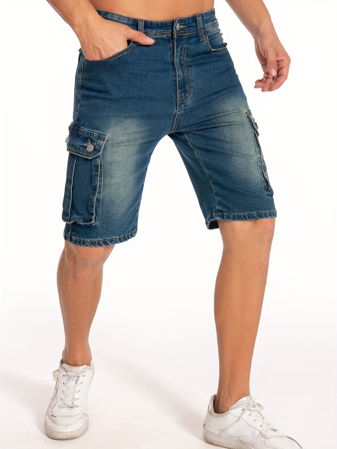 Vintage denim shorts for men