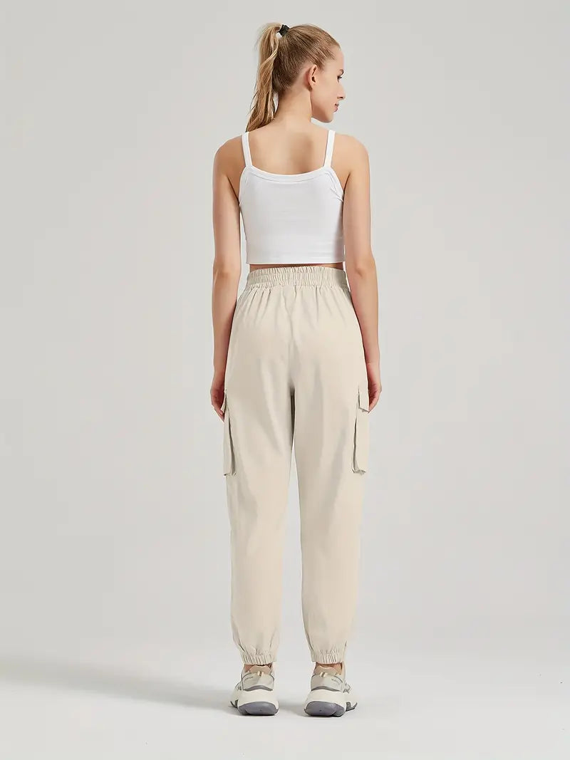 Jogger cargo pants with elastic waist