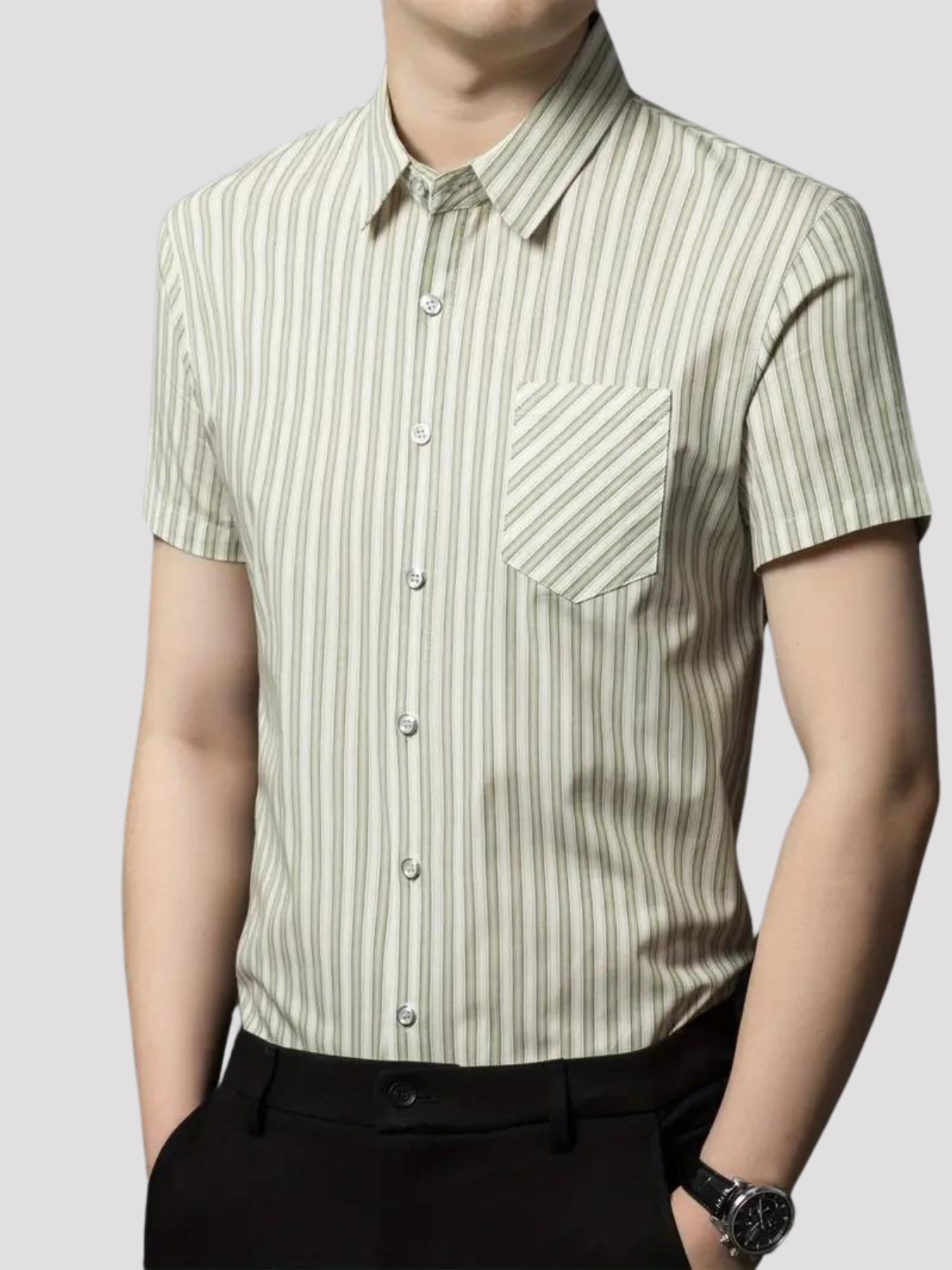 LOEK | Striped Shirt with short sleeves