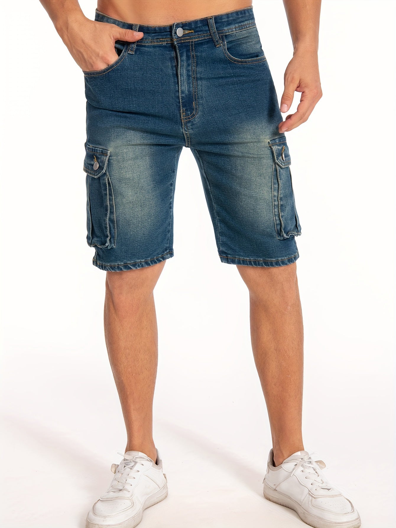 Vintage denim shorts for men