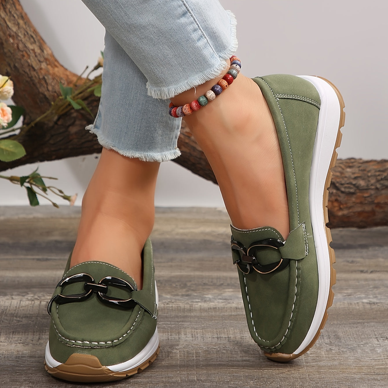 Anti-slip Buckle Sneakers for Women