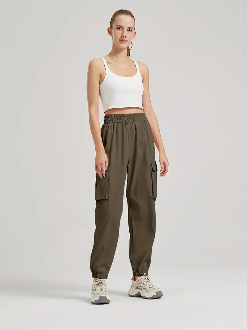 Jogger cargo pants with elastic waist