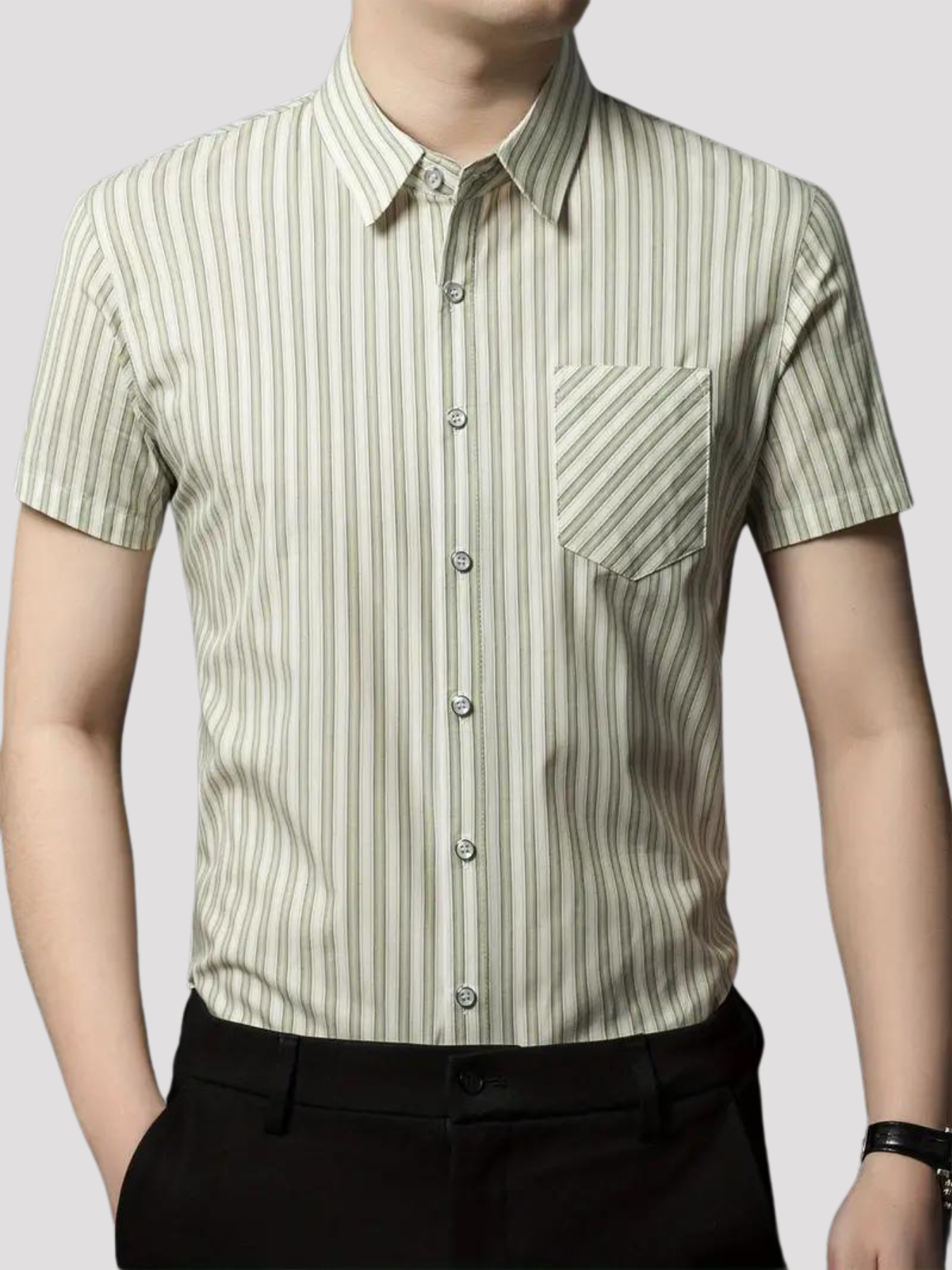 LOEK | Striped Shirt with short sleeves