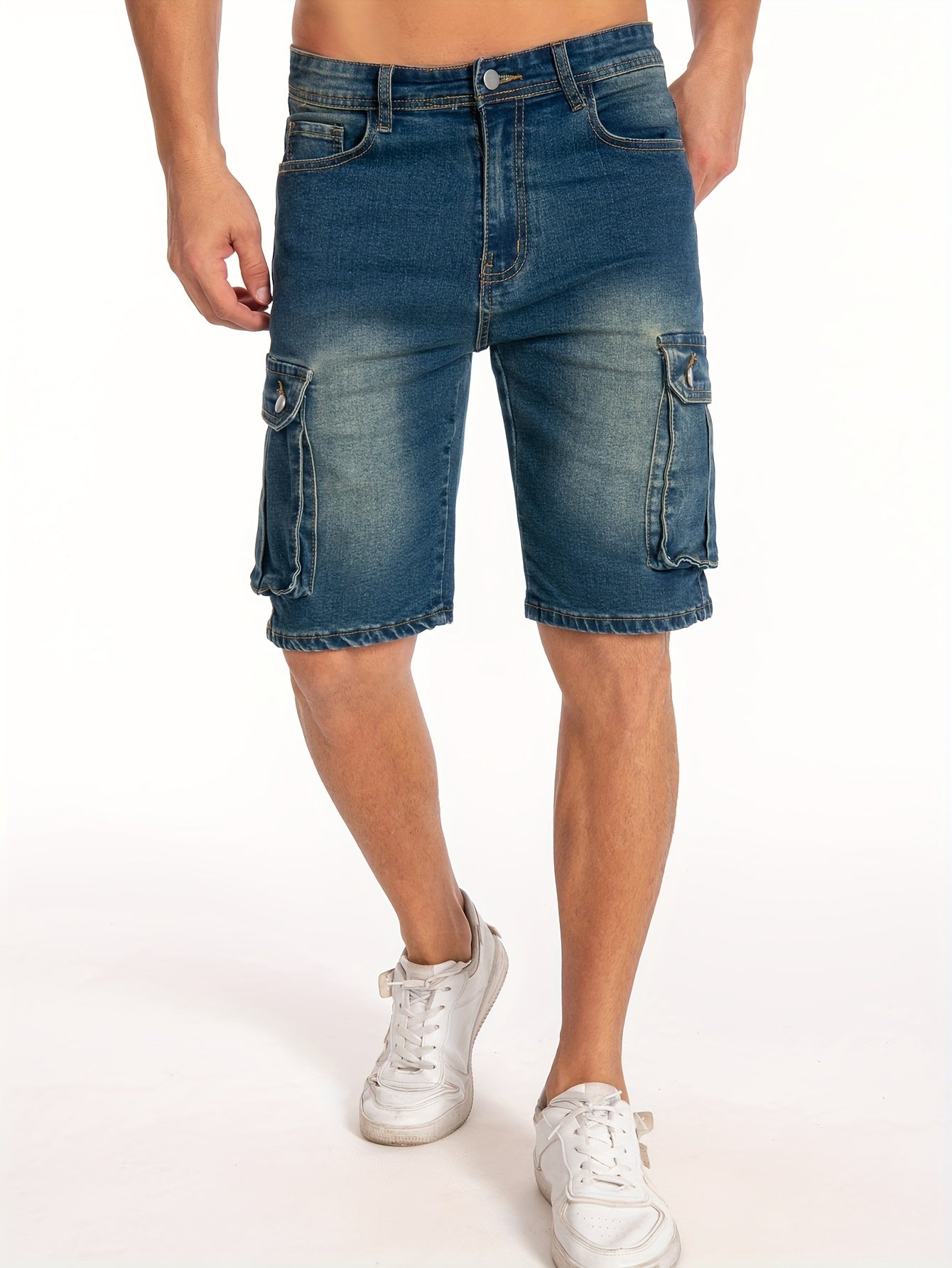 Vintage denim shorts for men