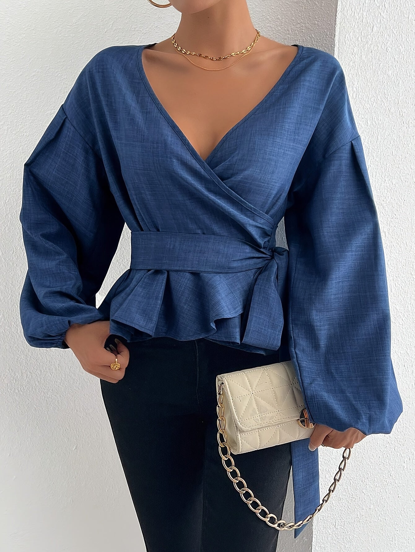 Elegant Cross Blouse