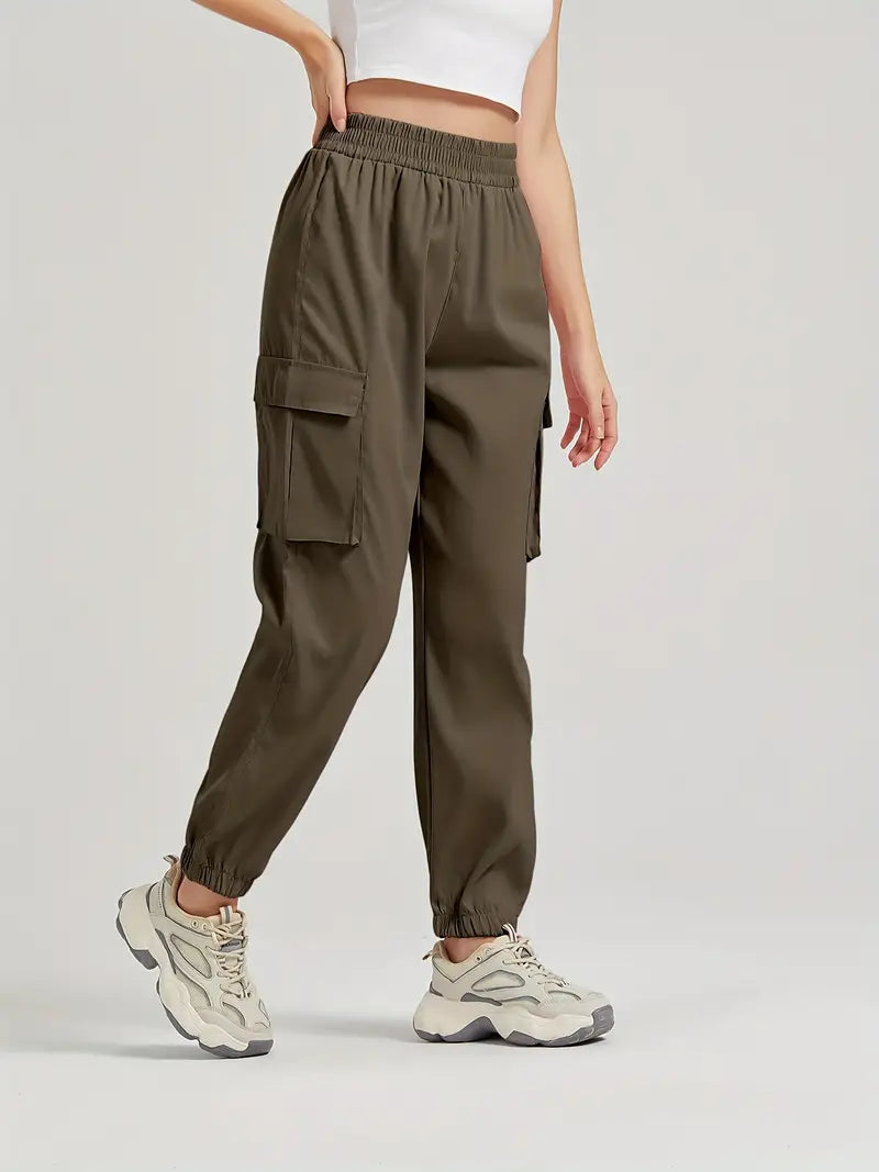 Jogger cargo pants with elastic waist