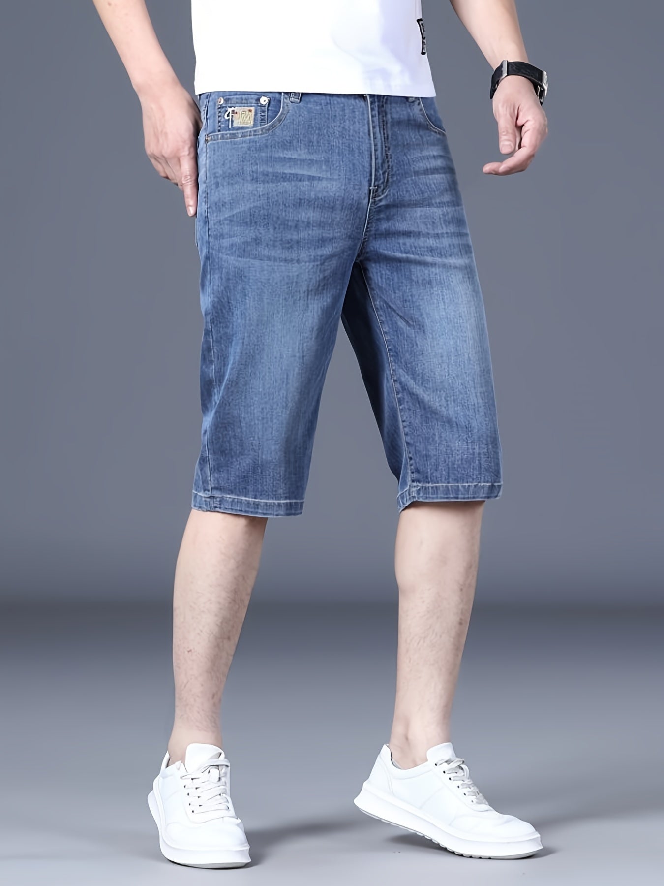 Mittellange Jeansshorts für Herren