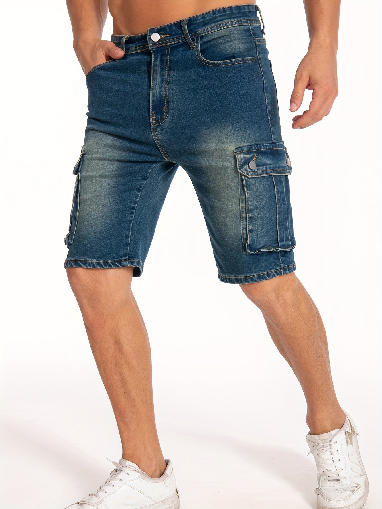 Vintage denim shorts for men