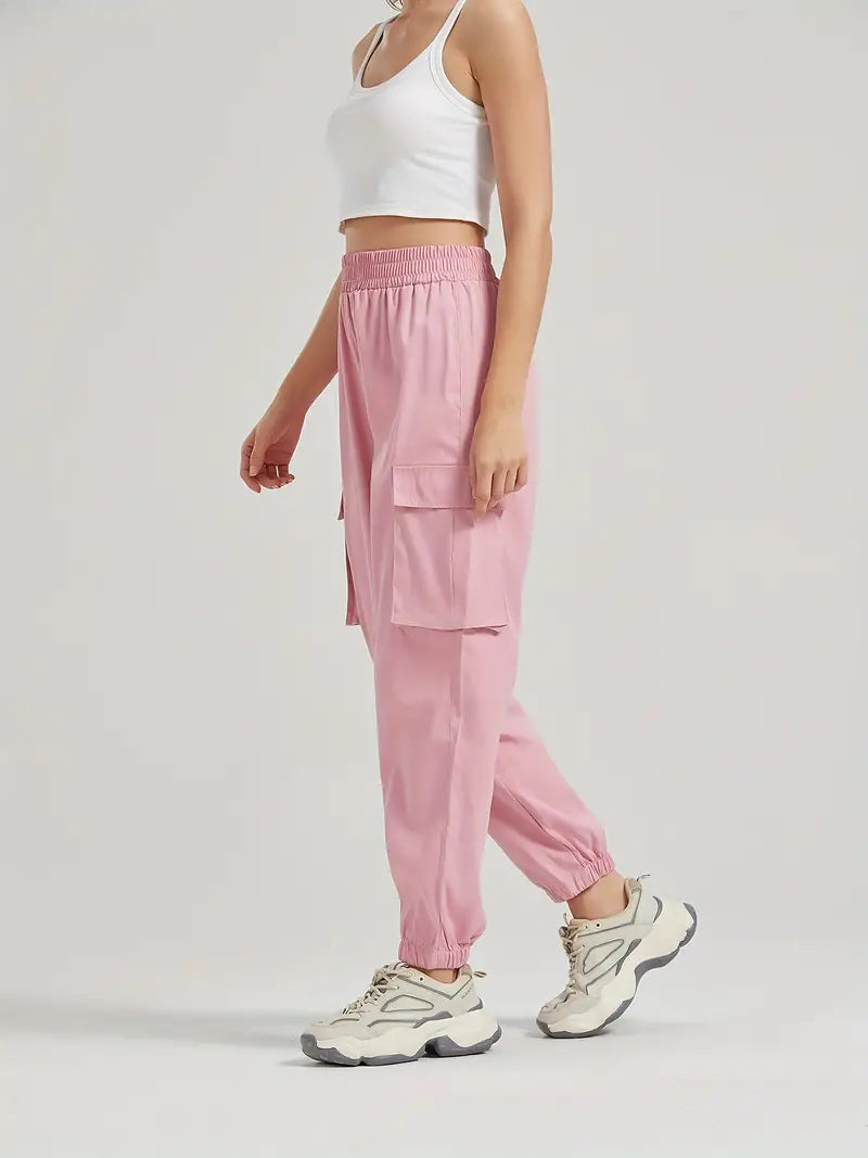 Jogger cargo pants with elastic waist