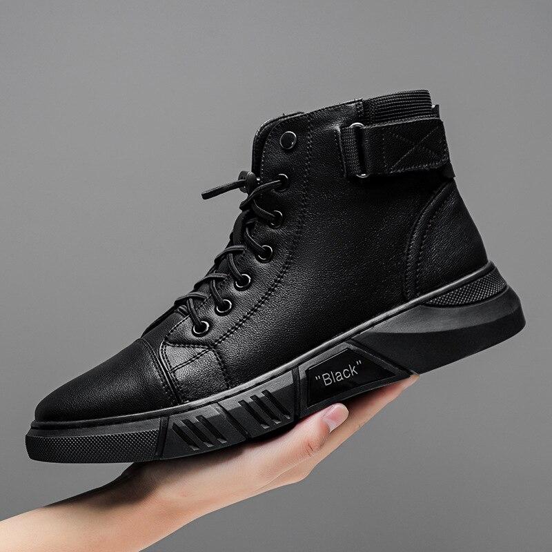 Classic black leather shoe