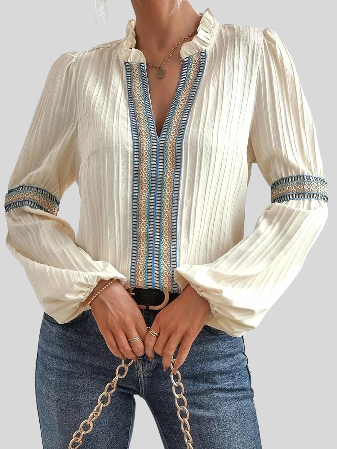 Flair Blouse with wide sleeves