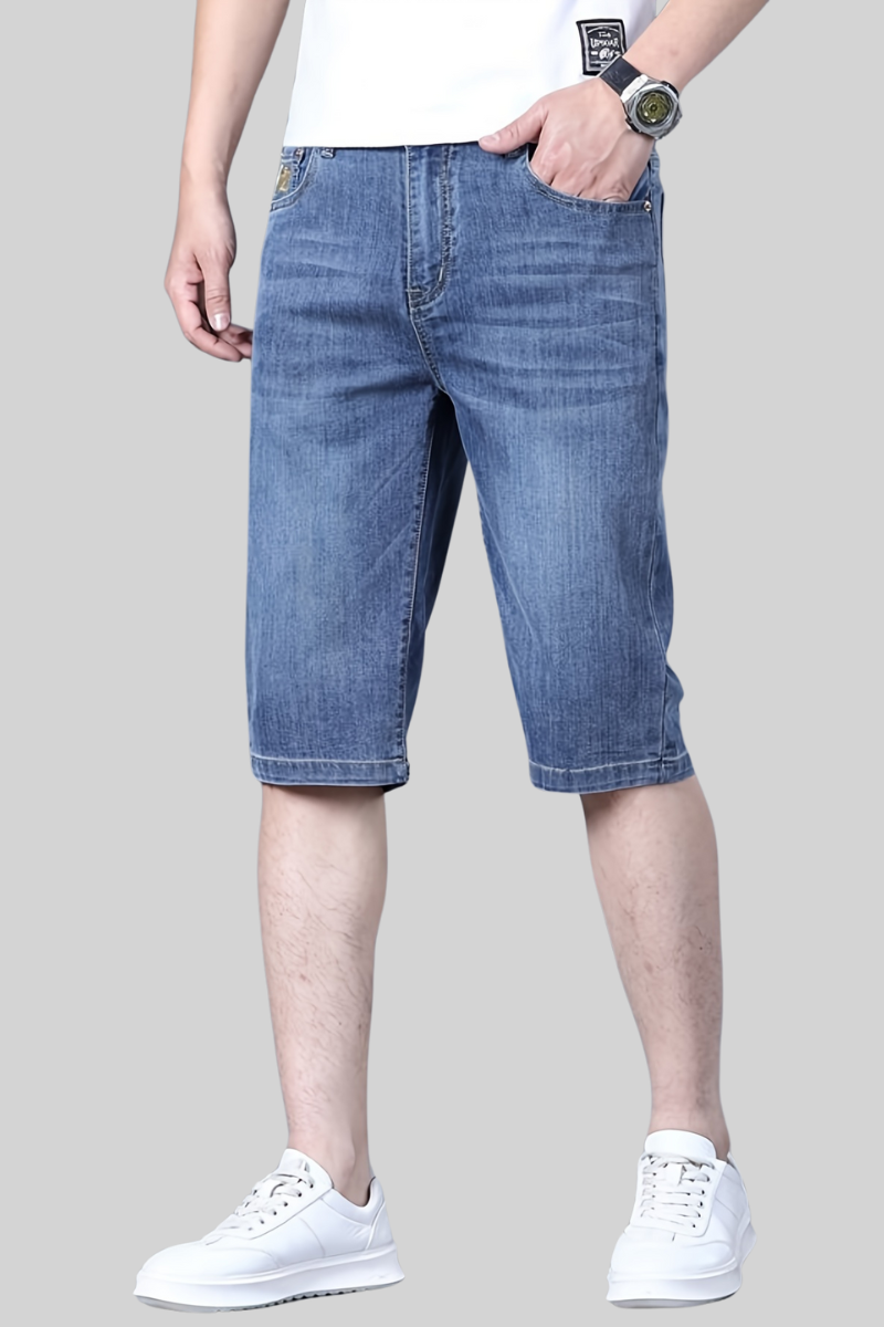 Mid-length Denim Shorts for Men