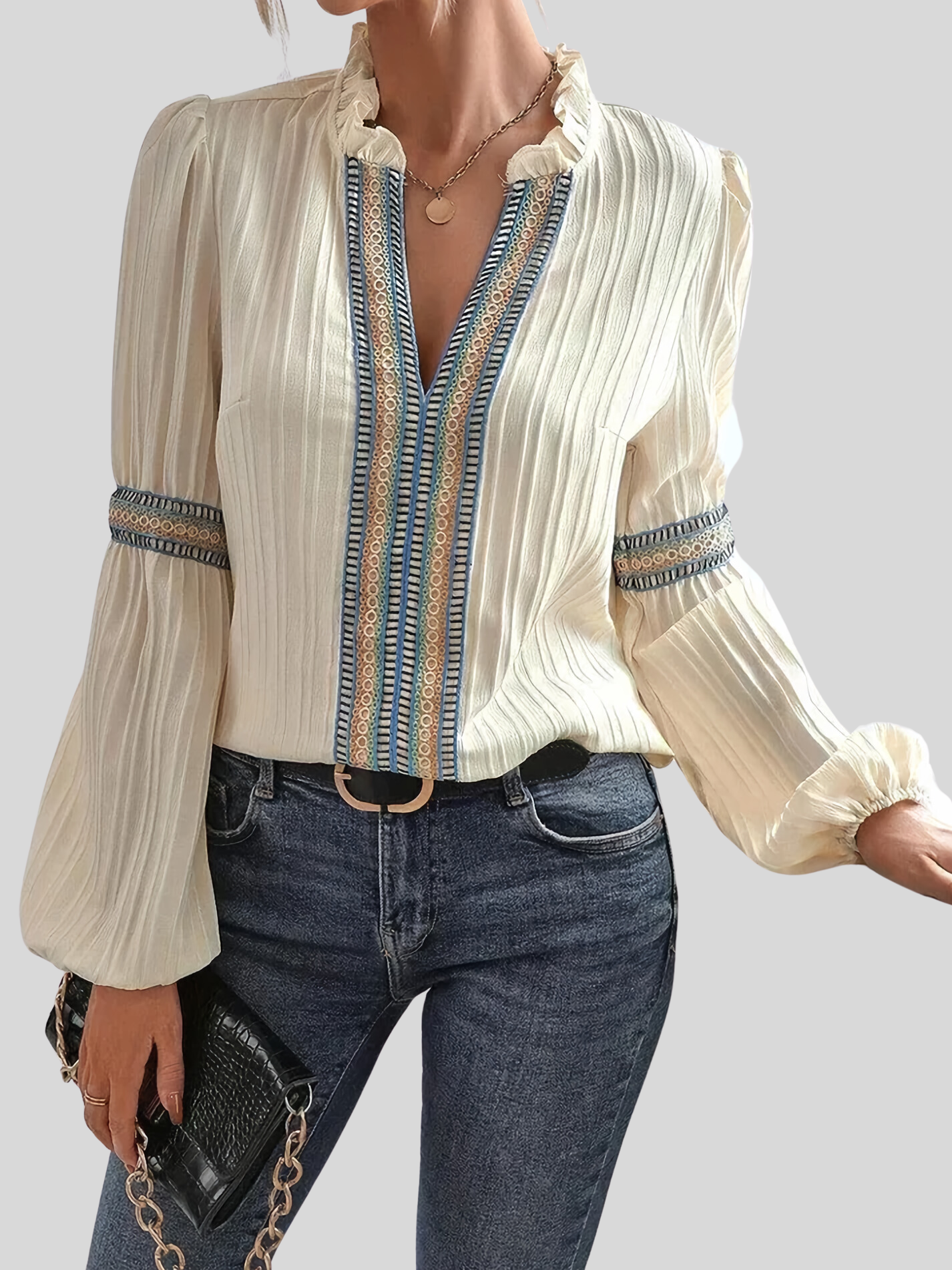 Flair Blouse with wide sleeves