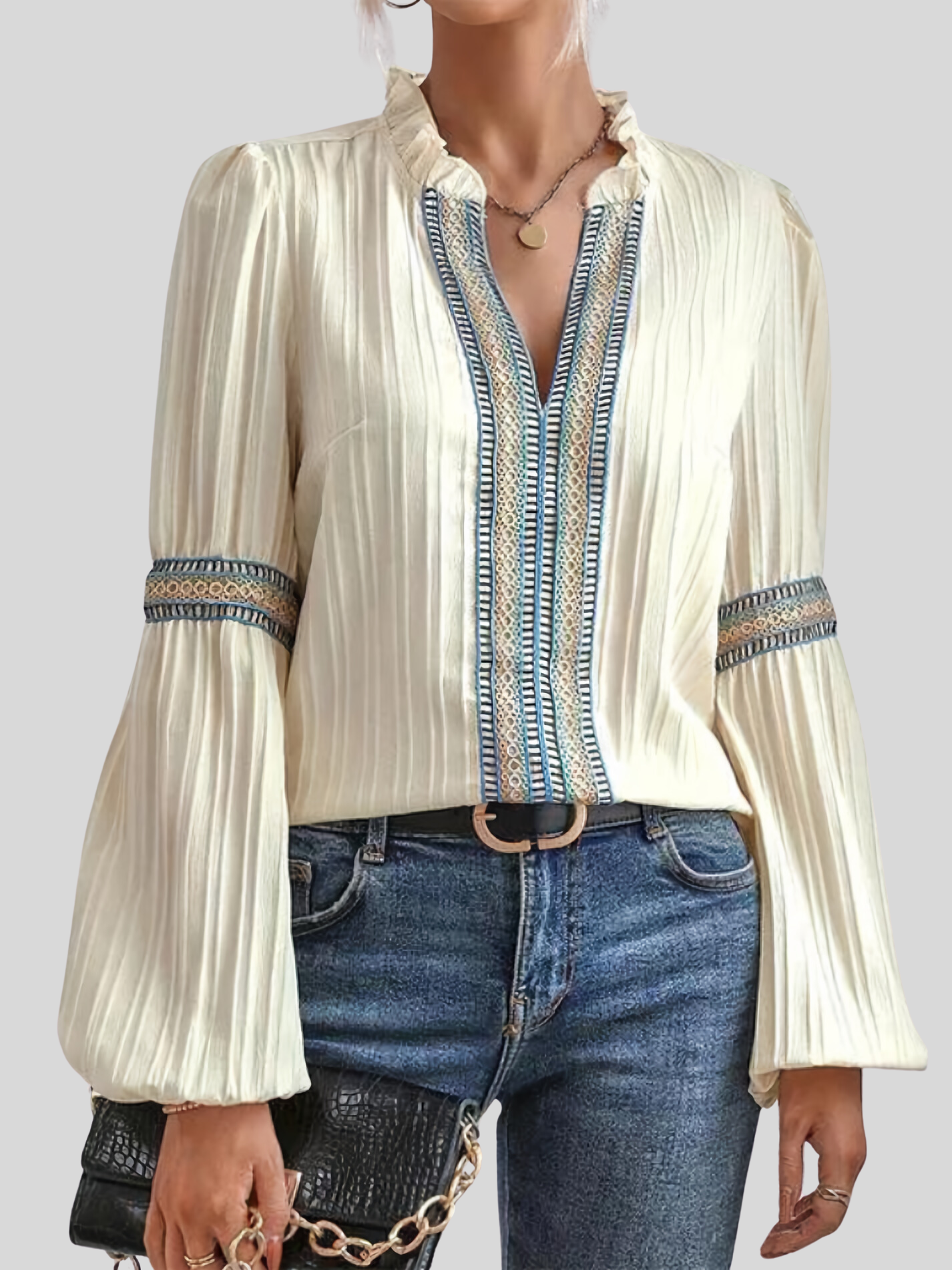 Flair Blouse with wide sleeves