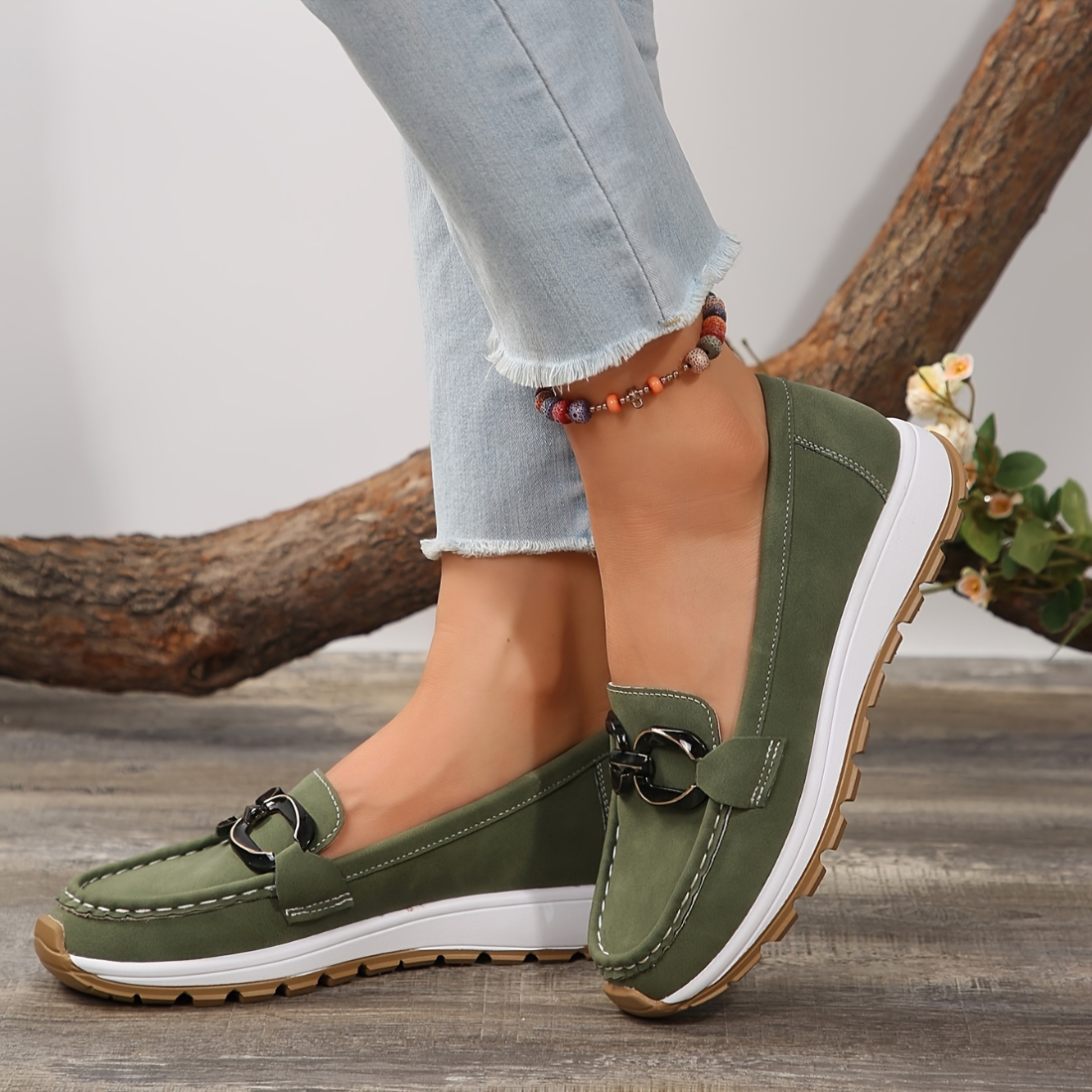 Anti-slip Buckle Sneakers for Women