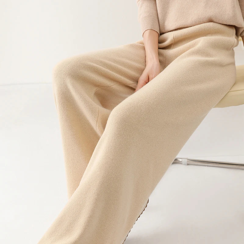 Palazzo Trousers made of wool