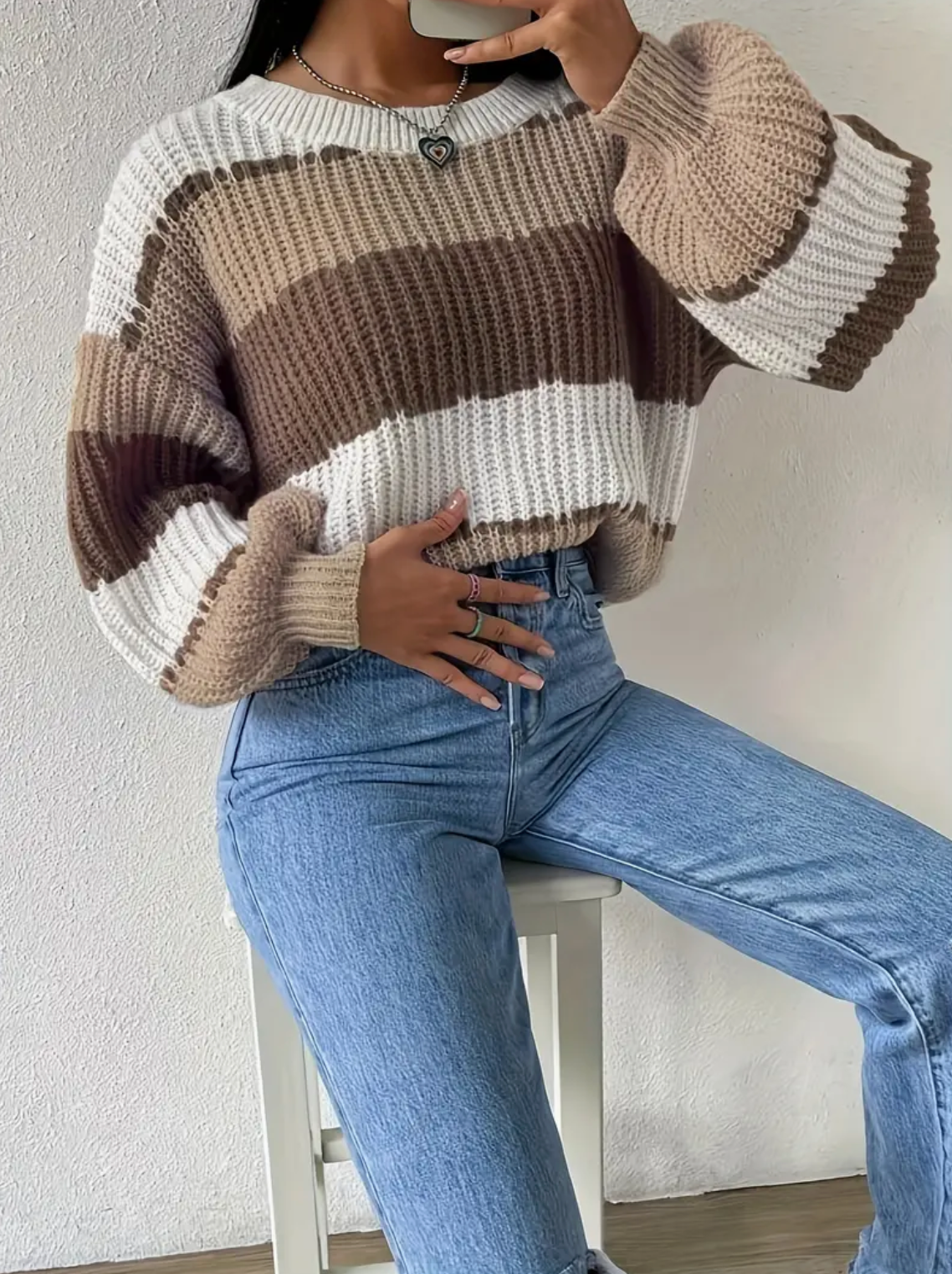 Lantern Sleeve Sweater | Dropped Shoulder