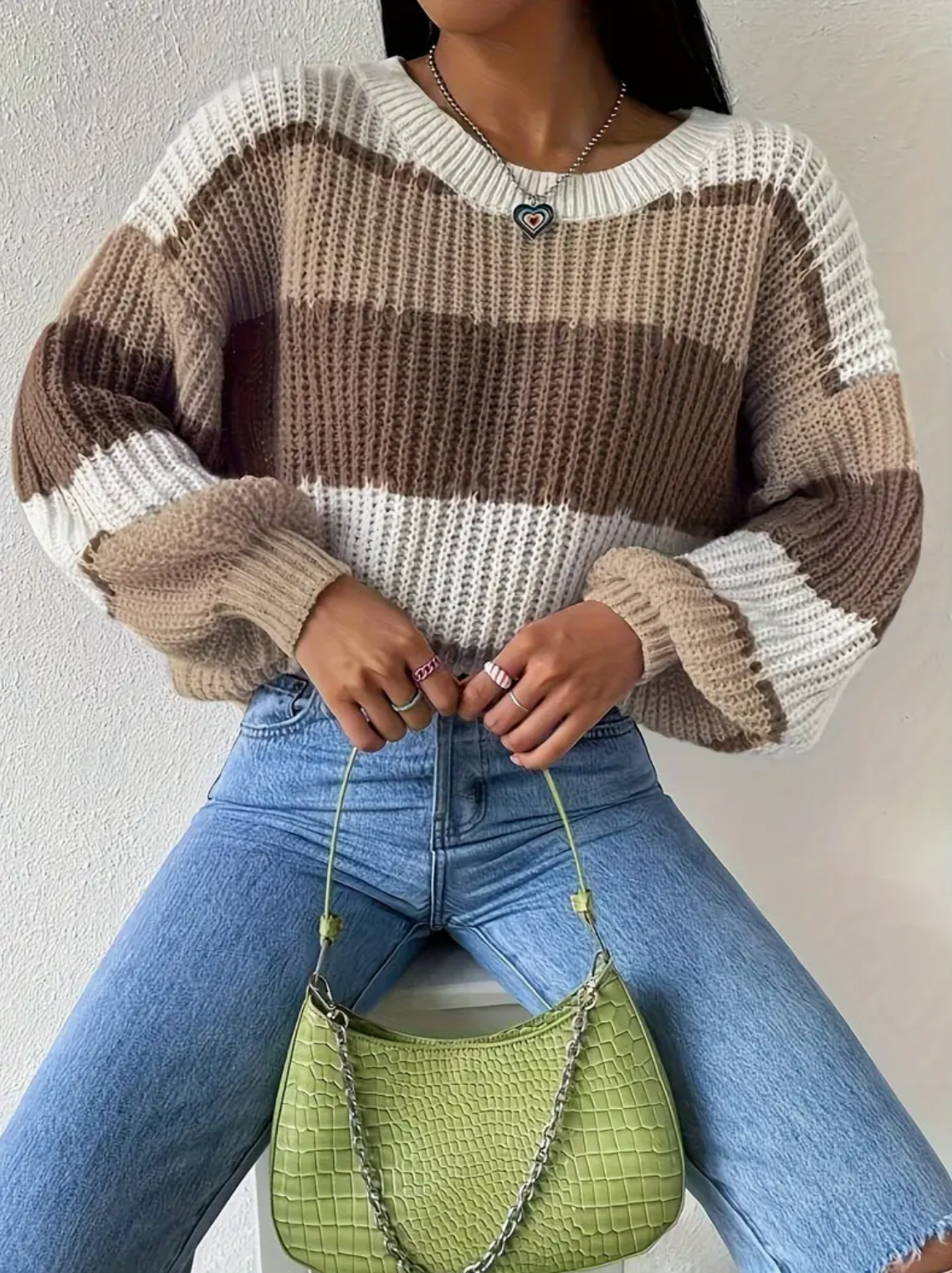 Lantern Sleeve Sweater | Dropped Shoulder