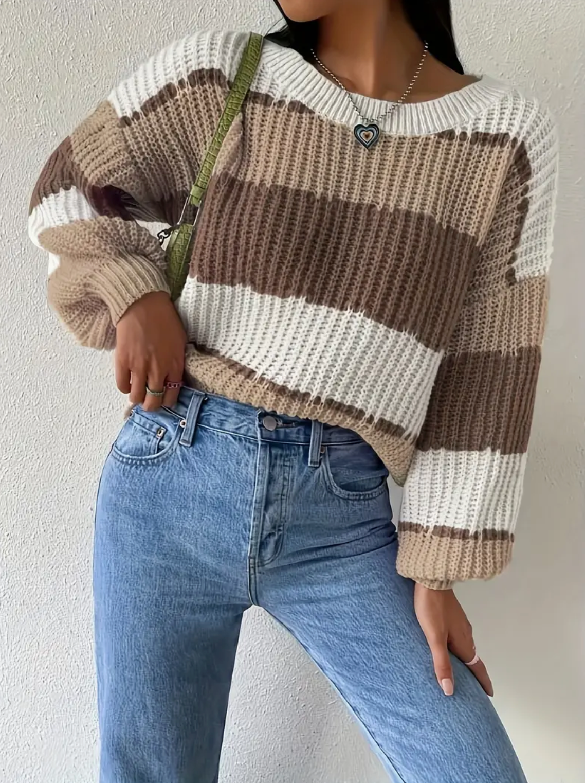 Lantern Sleeve Sweater | Dropped Shoulder