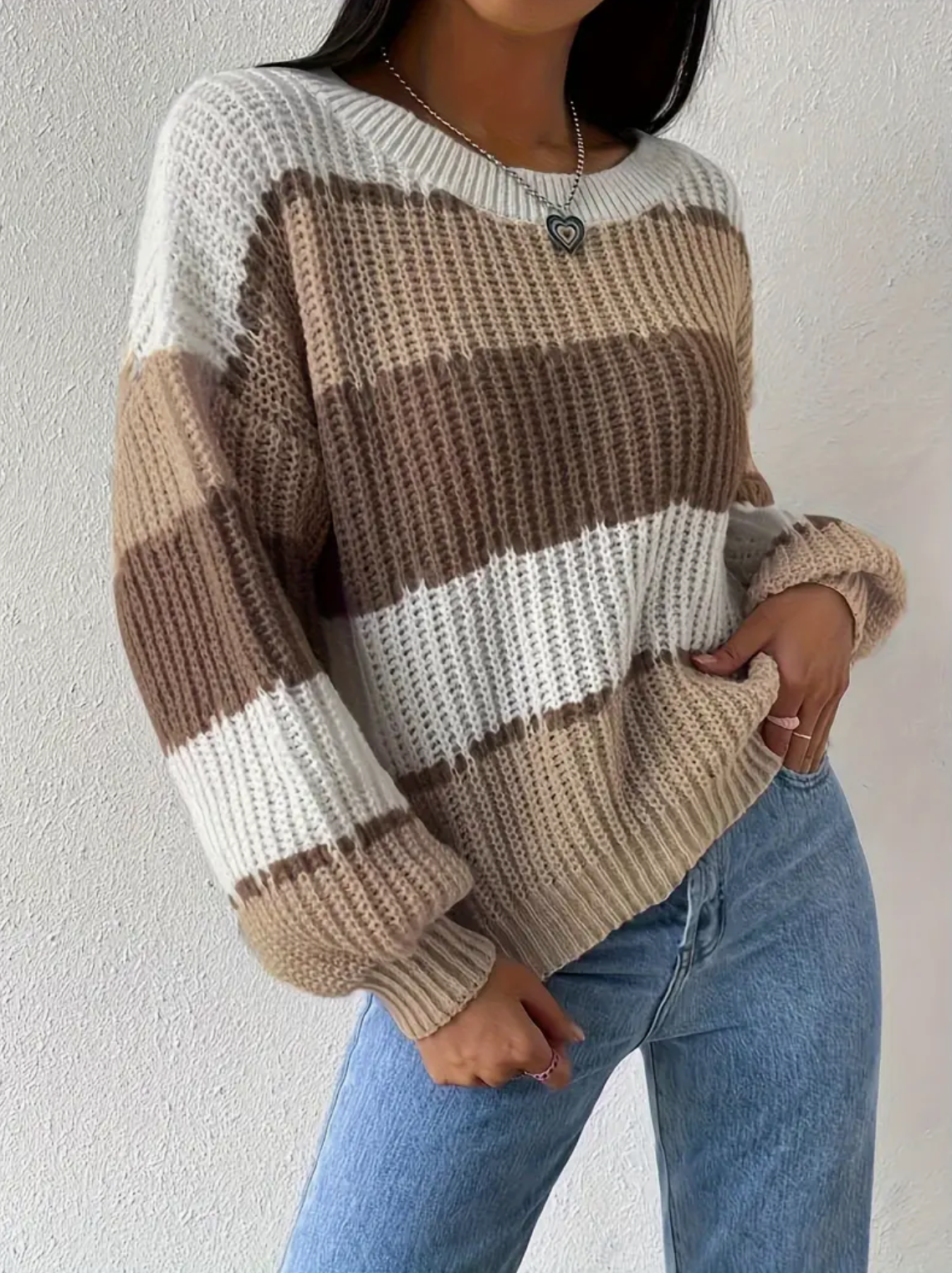 Lantern Sleeve Sweater | Dropped Shoulder