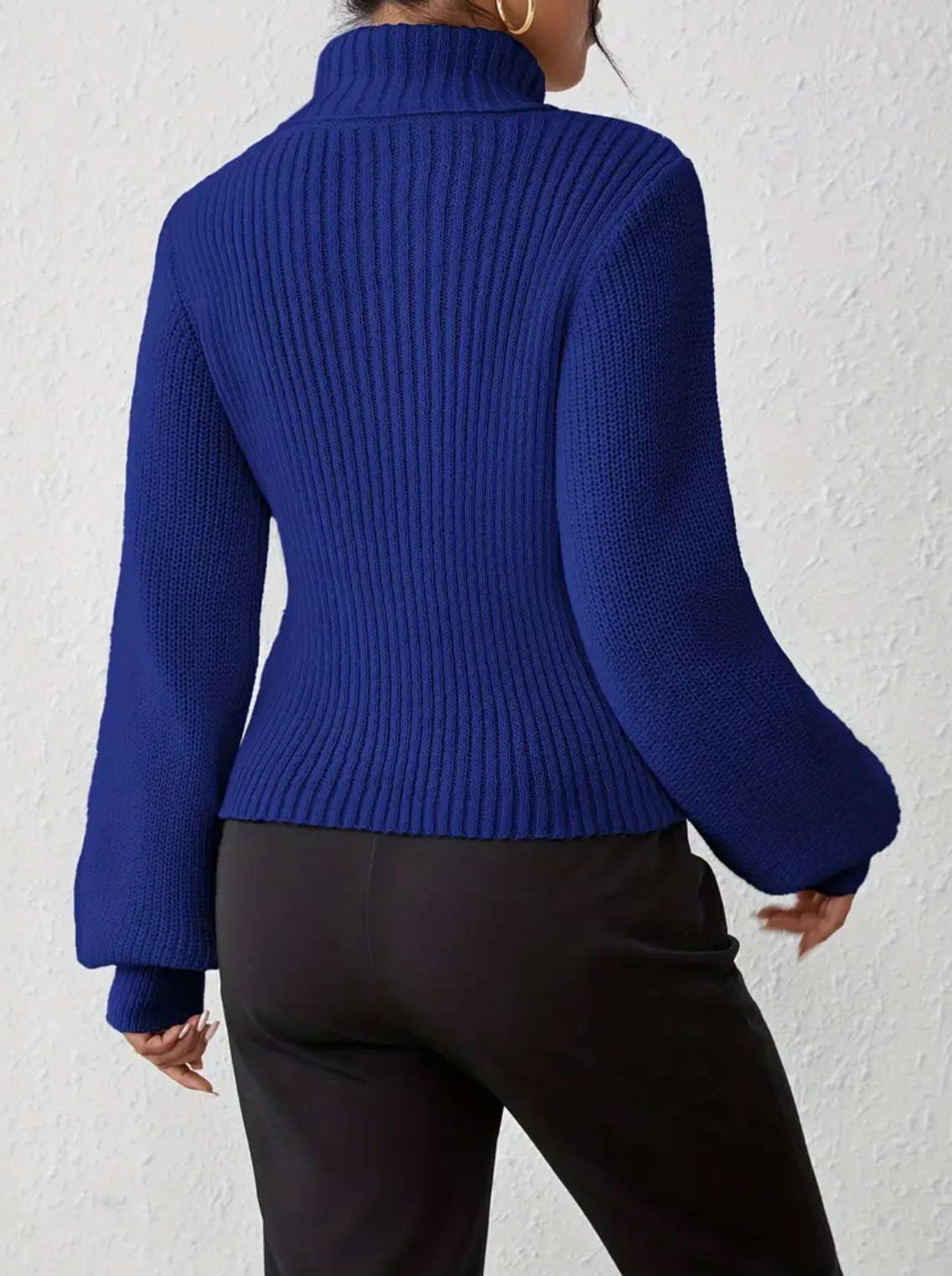 High Neck Sweater with Cutout