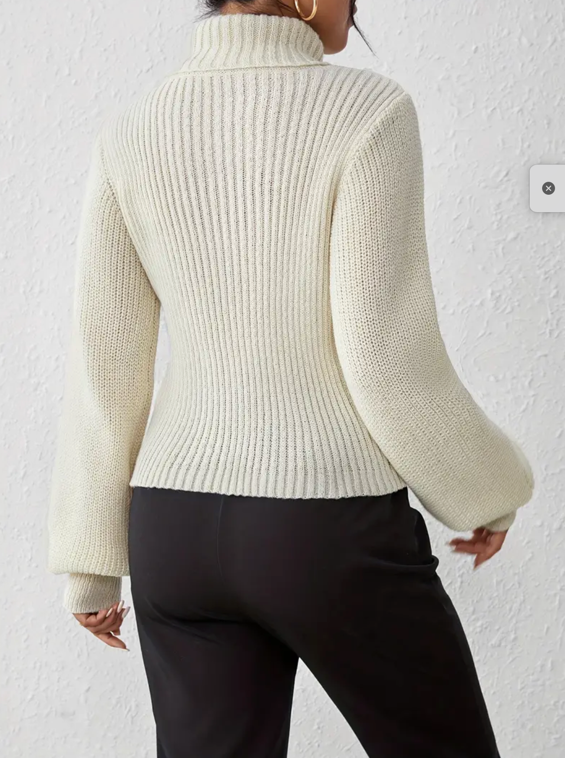 High Neck Sweater with Cutout