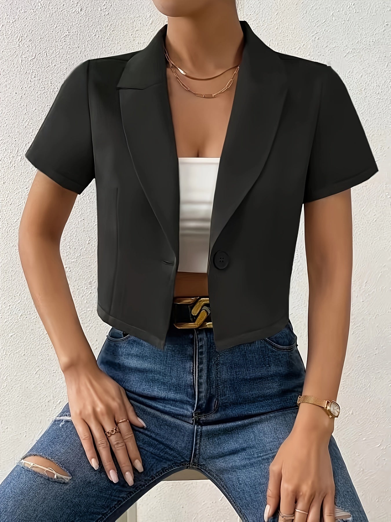 Short sleeve blazer