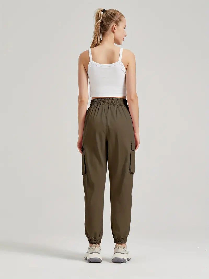 Jogger cargo pants with elastic waist