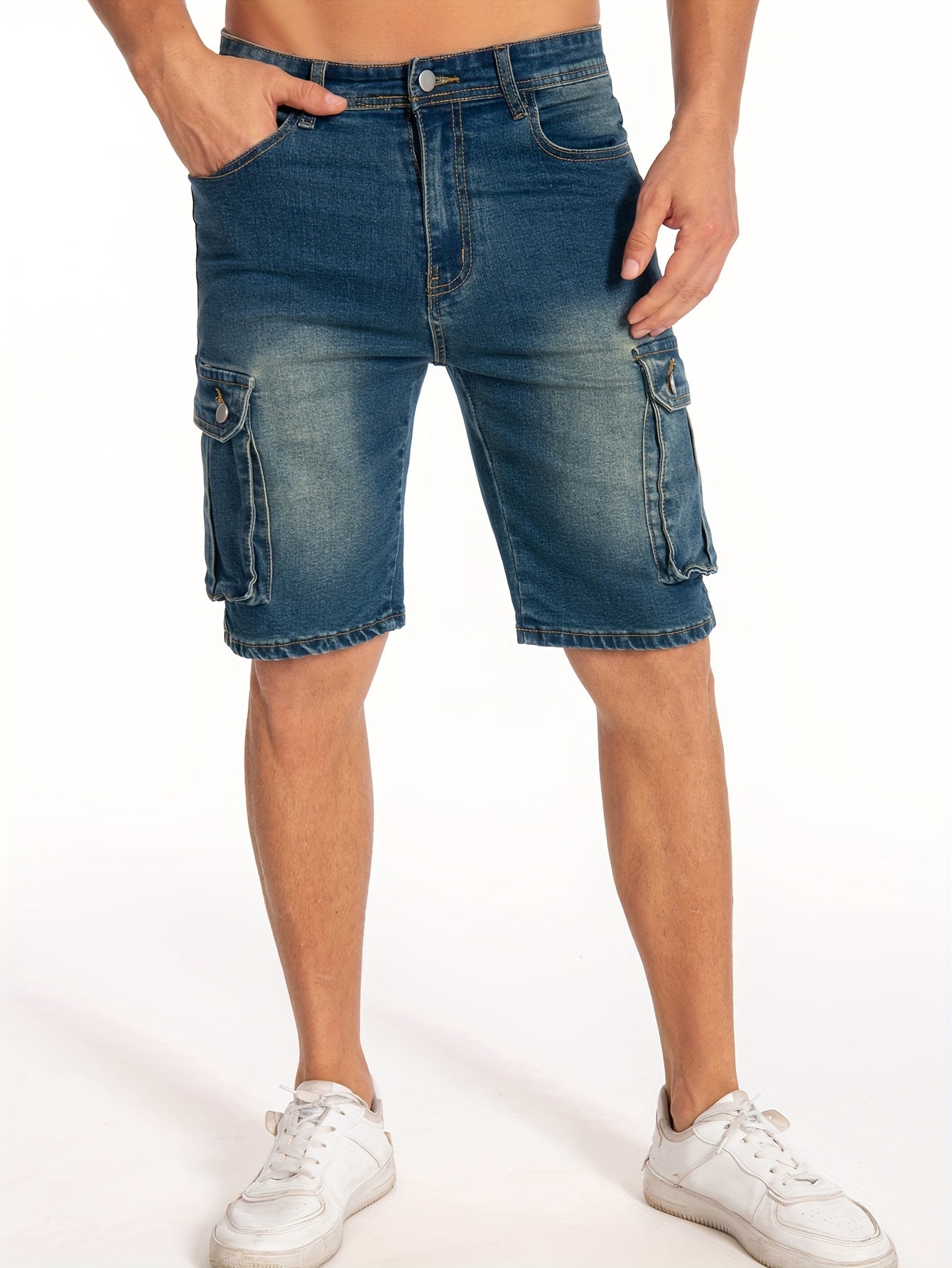 Vintage denim shorts for men