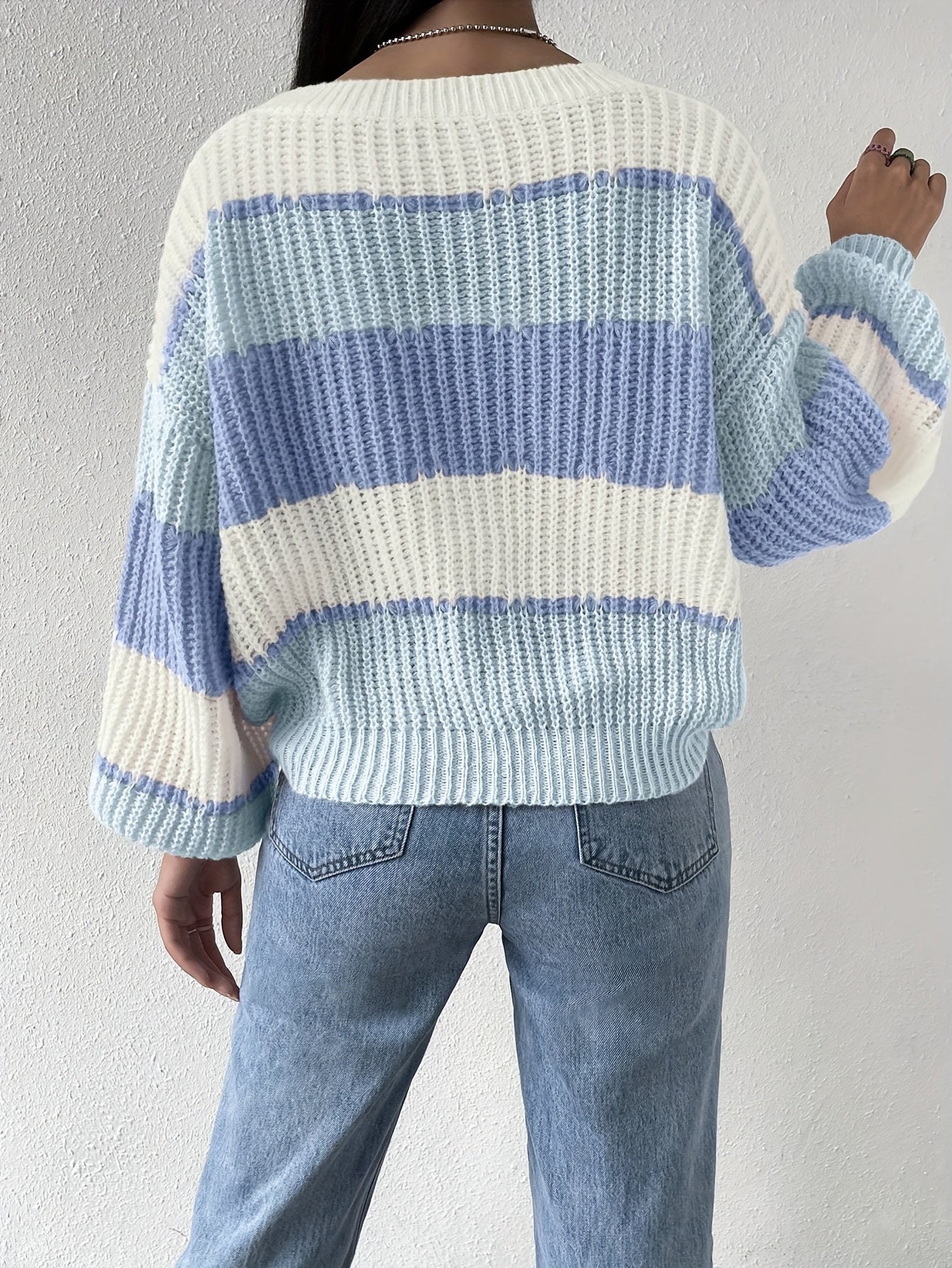 Lantern Sleeve Sweater | Dropped Shoulder