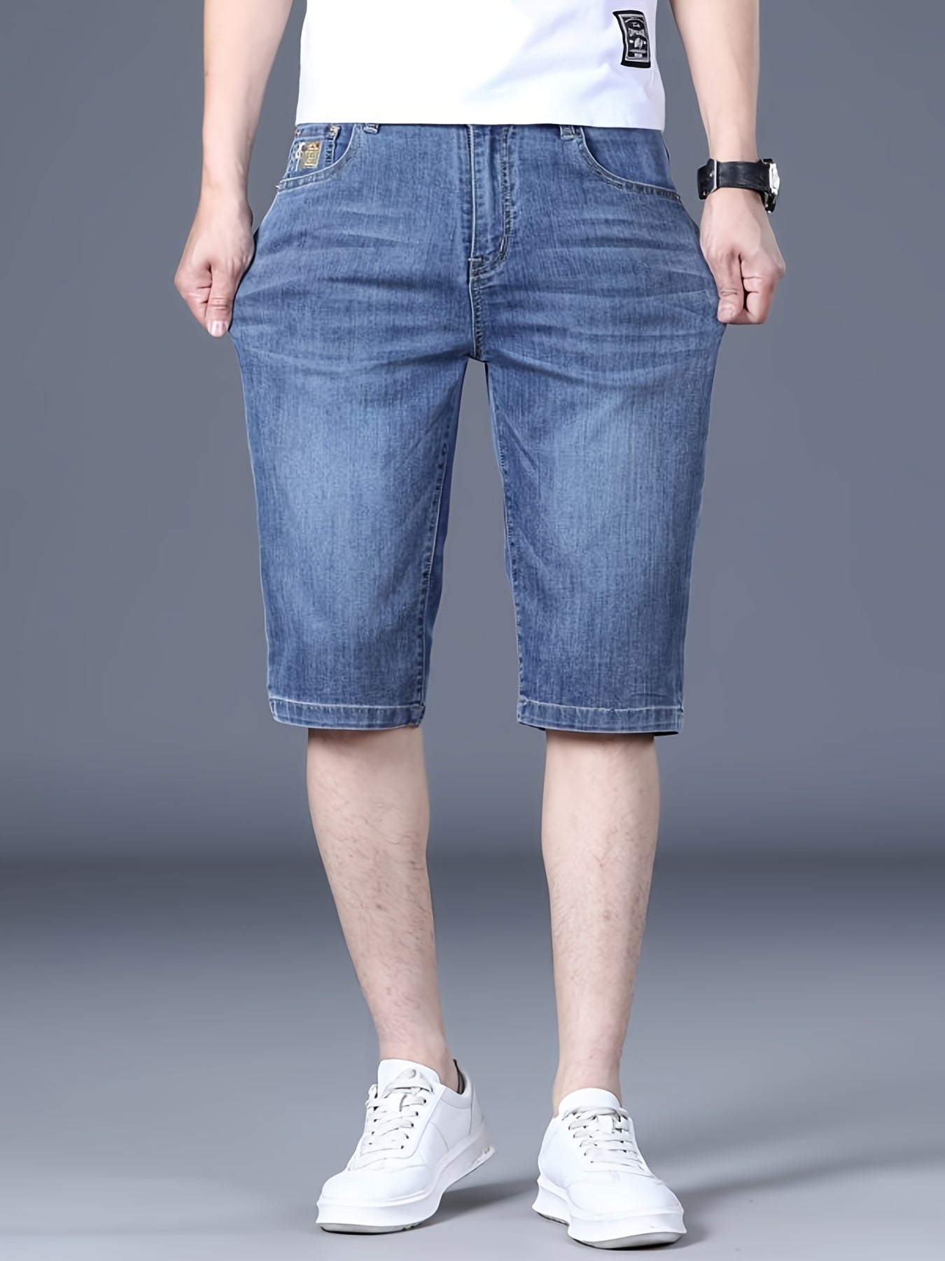 Mittellange Jeansshorts für Herren