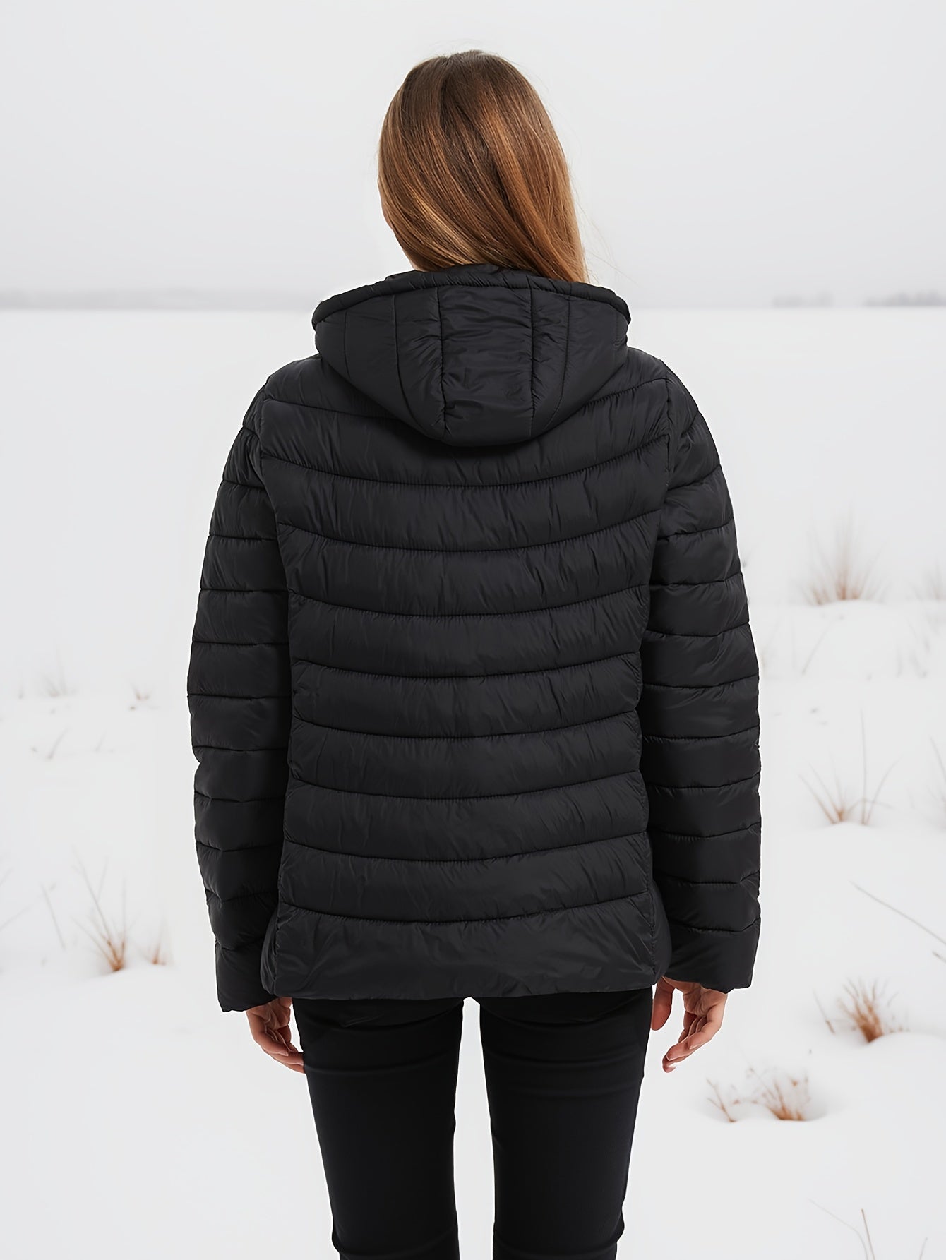 Hooded quilted jacket