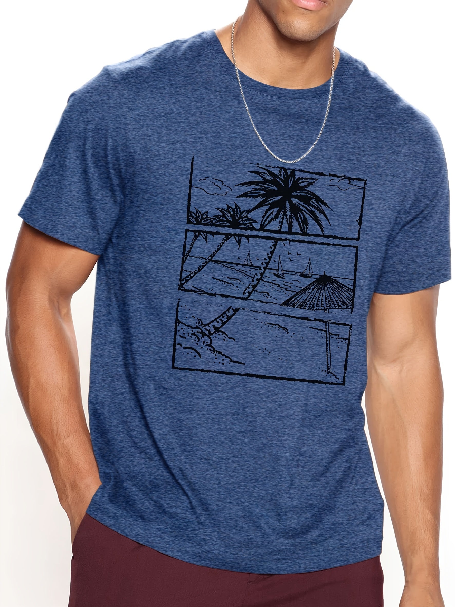 Hawaiian Beach T-shirt for Men