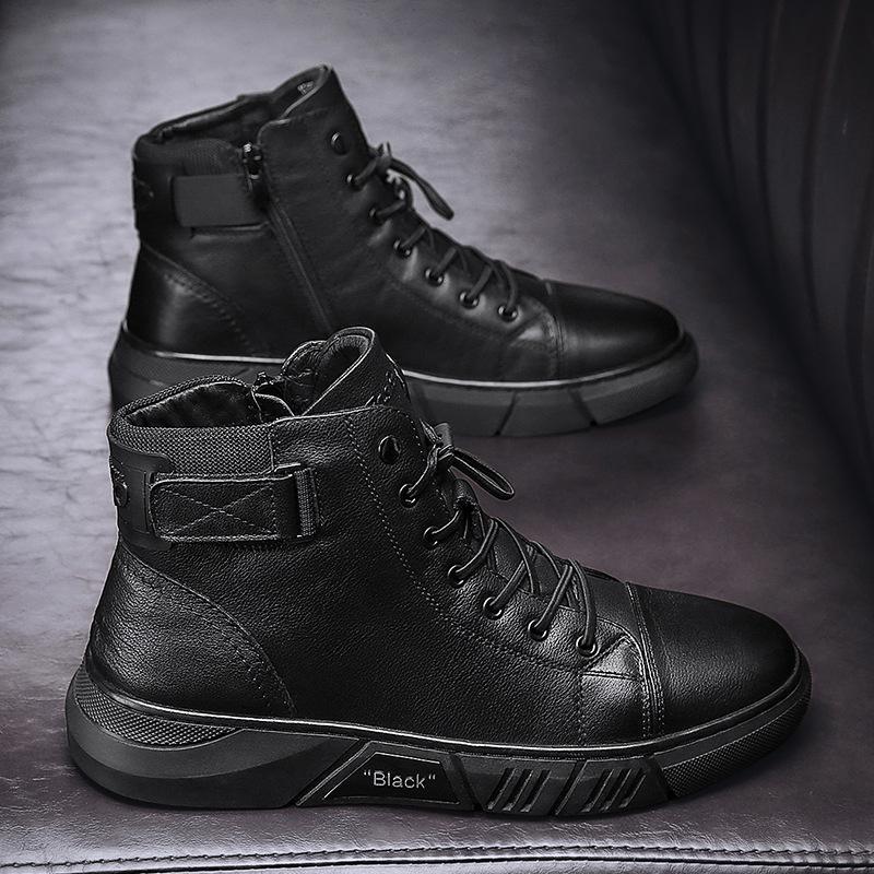 Classic black leather shoe