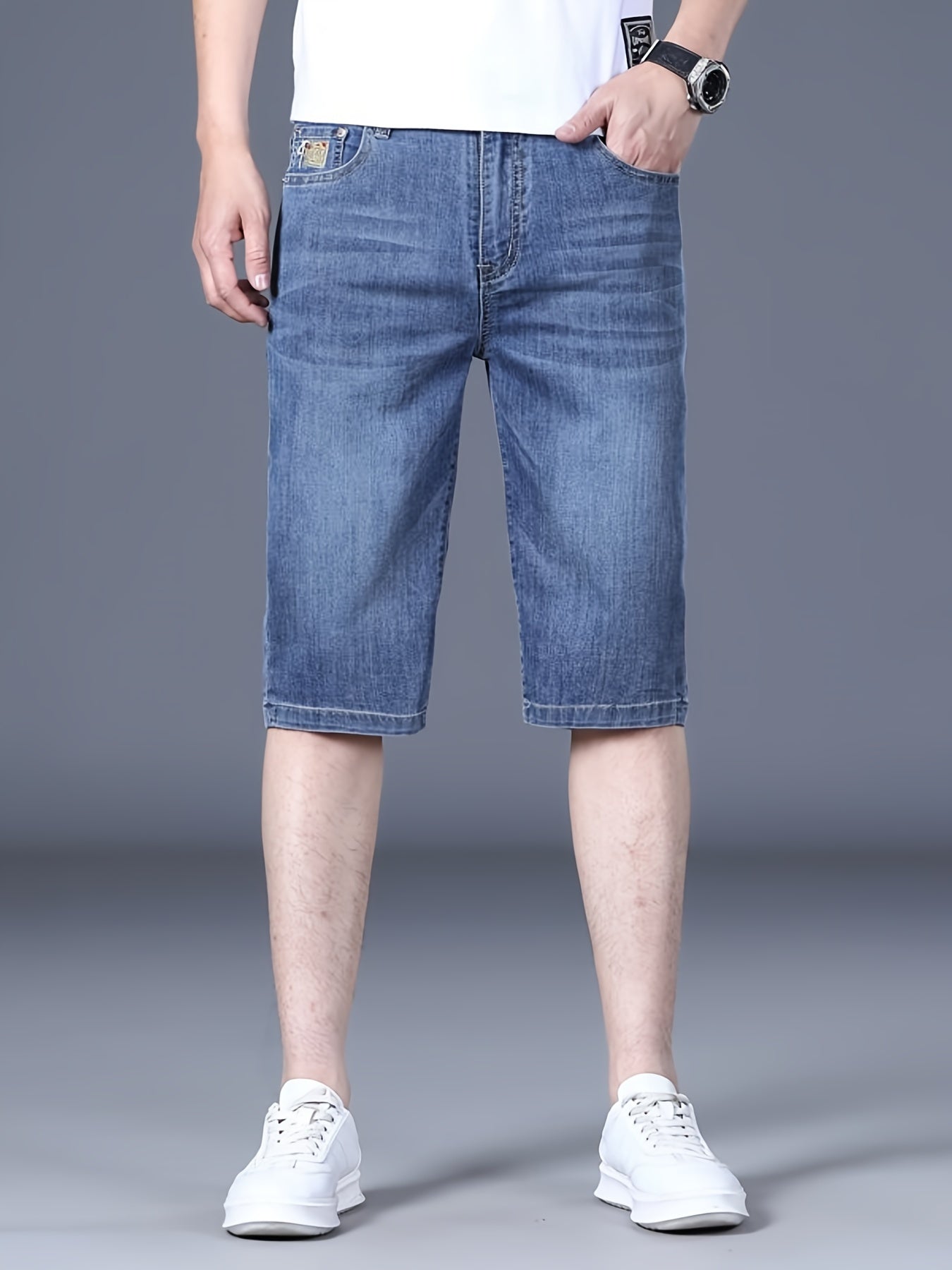 Mittellange Jeansshorts für Herren