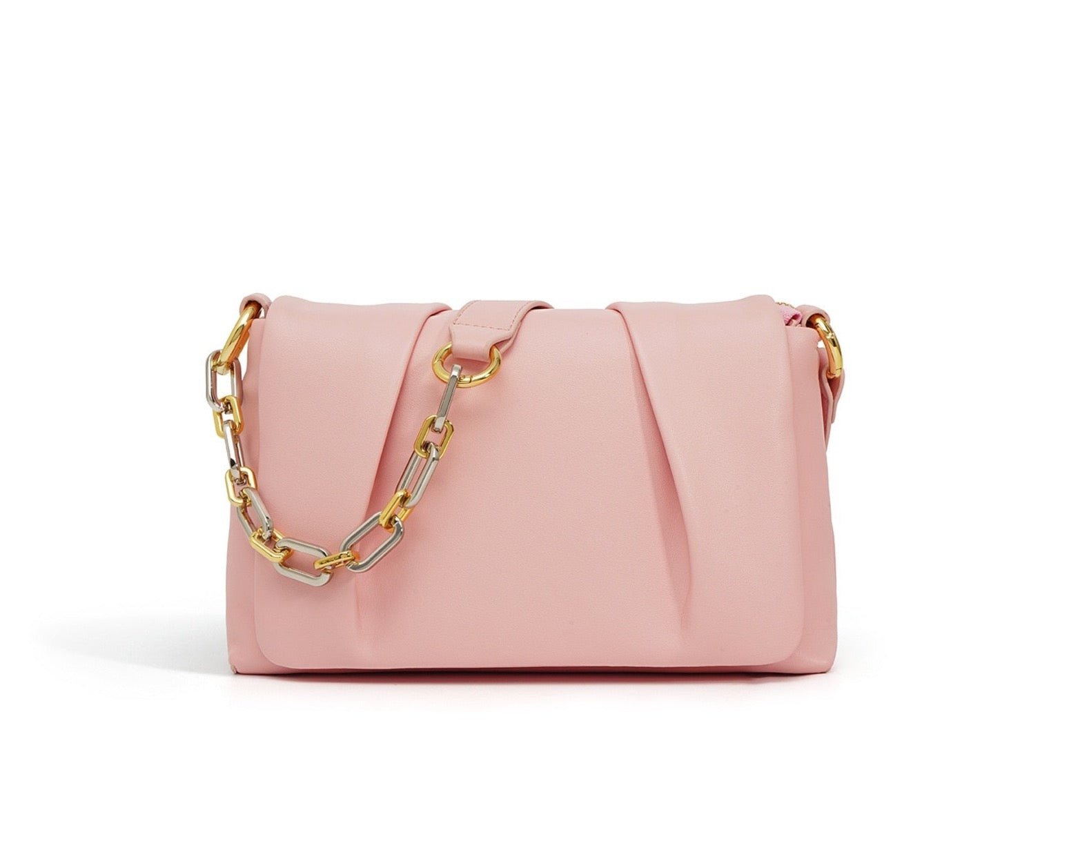 Leather shoulder bag | With chain strap